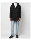 hooded knit trim padded coat - HERNO - BALAAN 7