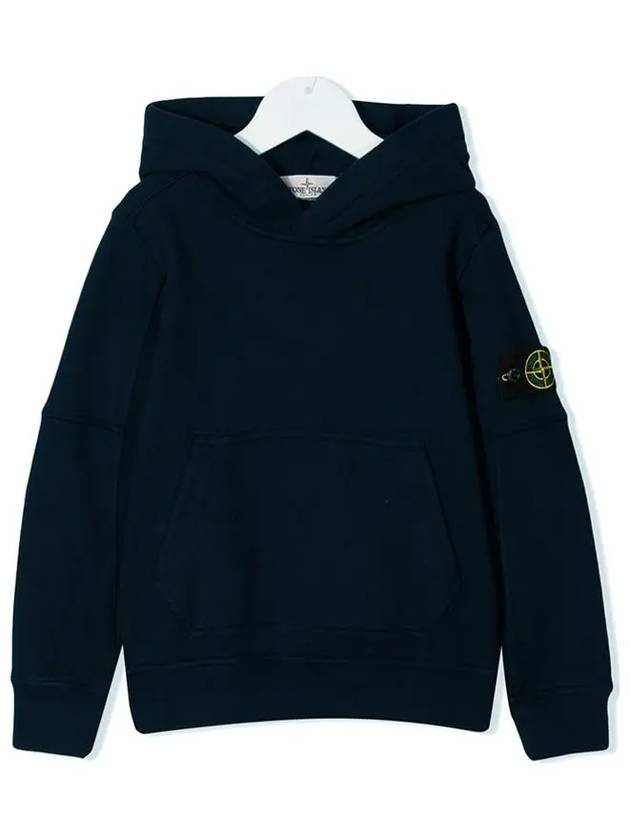 Kids Waffen Classic Brushed Hoodie Navy 711660240 V0020 - STONE ISLAND - BALAAN 2