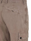 Wappen Patch Old Treatment Slim Fit Cargo Straight Pants Brown - STONE ISLAND - BALAAN 5