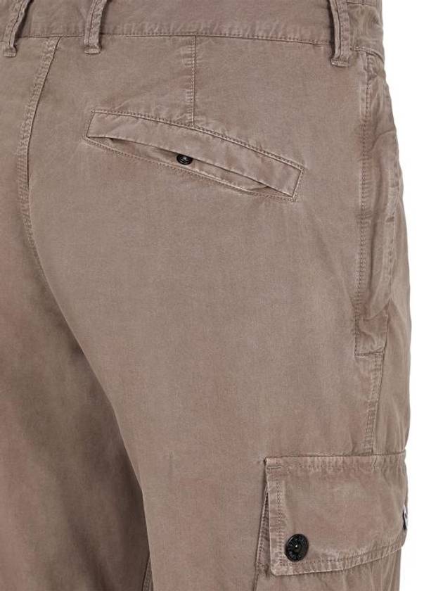 Wappen Patch Old Treatment Slim Fit Cargo Straight Pants Brown - STONE ISLAND - BALAAN 5