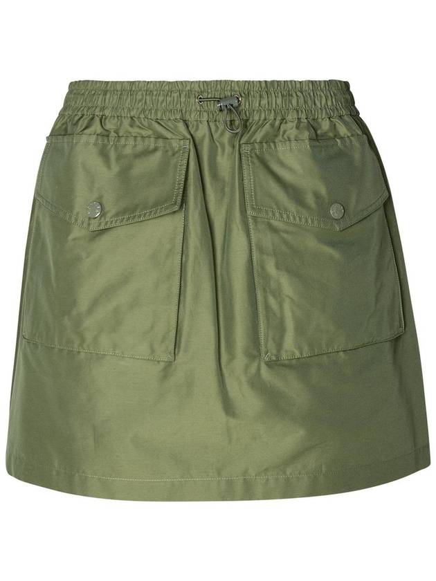 Moncler Green Cotton Blend Cargo Miniskirt - MONCLER - BALAAN 1