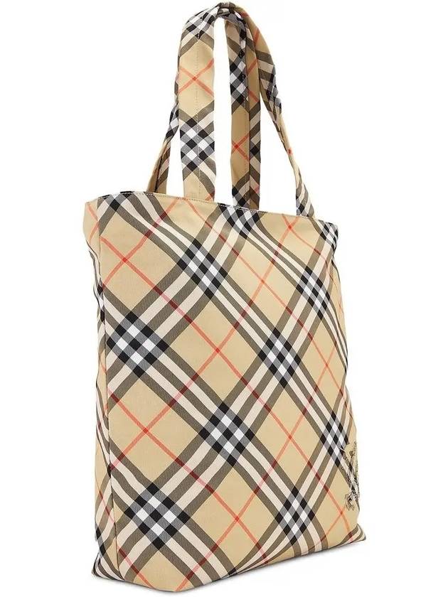 EKD Appliqué Check Tote Bag Sand - BURBERRY - BALAAN 4