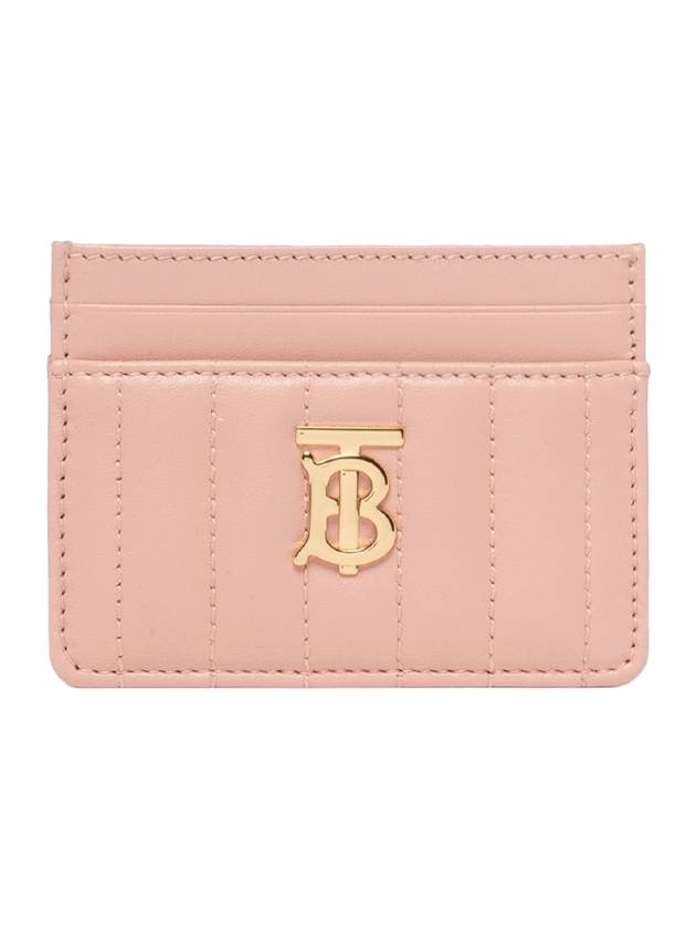 Women's Lola Quilted Leather Card Wallet Dusky Pink - BURBERRY - BALAAN 1