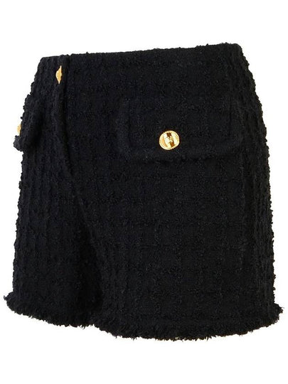 Versace Black Virgin Wool Blend Shorts - VERSACE - BALAAN 2