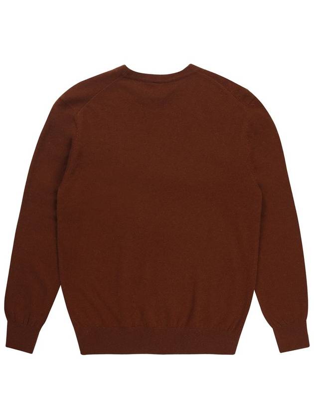 Men's Cashmere Round Round Sweater Brown SW21ISW07BW - SOLEW - BALAAN 3