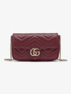 GG Marmont Mini Cross Bag Rosso Ancora Red - GUCCI - BALAAN 2