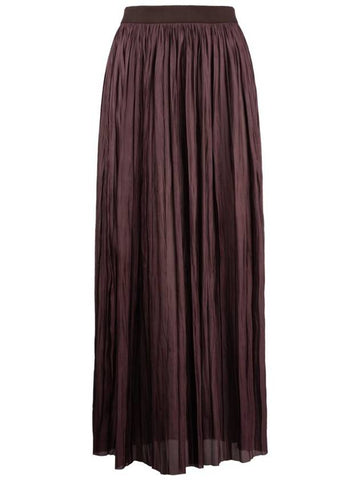 Roberto Collina Brown Plissé Skirt - ROBERTO COLLINA - BALAAN 1