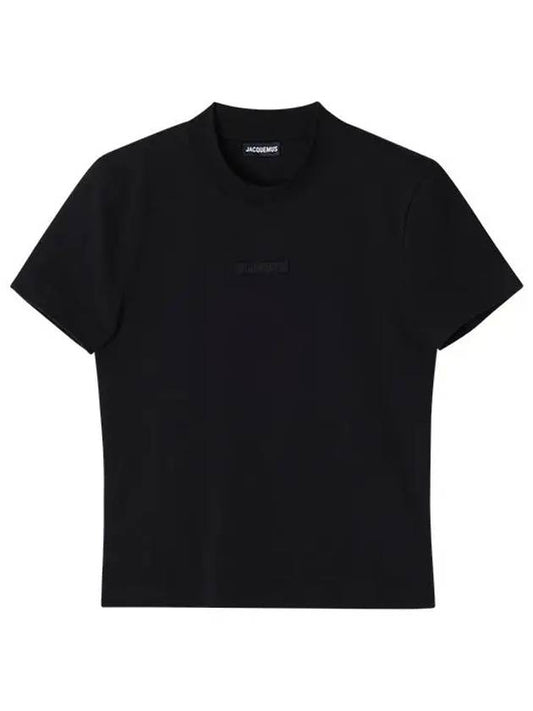 Le Gros Grain Short Sleeve T-Shirt Black - JACQUEMUS - BALAAN 2