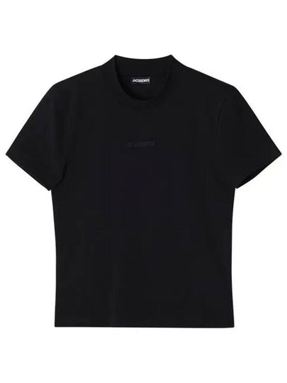 Le Gros Grain Short Sleeve T-Shirt Black - JACQUEMUS - BALAAN 2