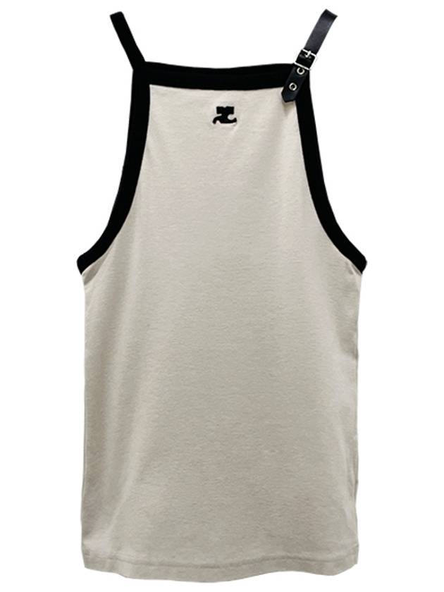 Buckle Contrast Sleeveless White - COURREGES - BALAAN 3