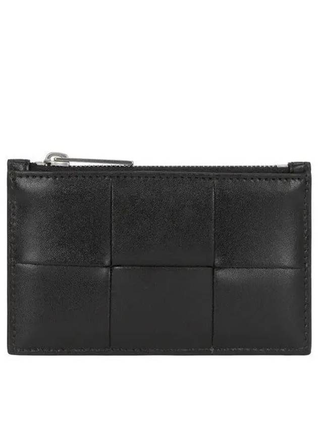 Maxi Intrecciato Zipper Coin Purse Black - BOTTEGA VENETA - BALAAN 2