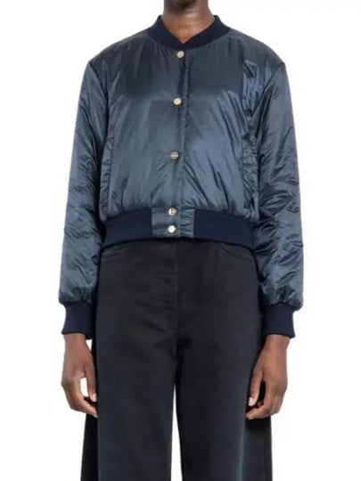 Greenbi Reversible Padded Bomber Jacket Navy - MAX MARA - BALAAN 2