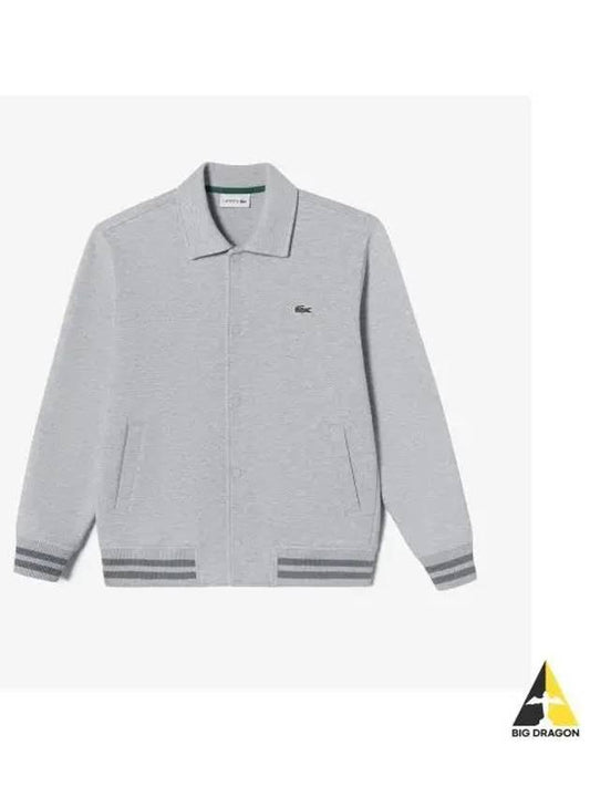 Men s Collar Sweat Jumper Melange Gray - LACOSTE - BALAAN 1