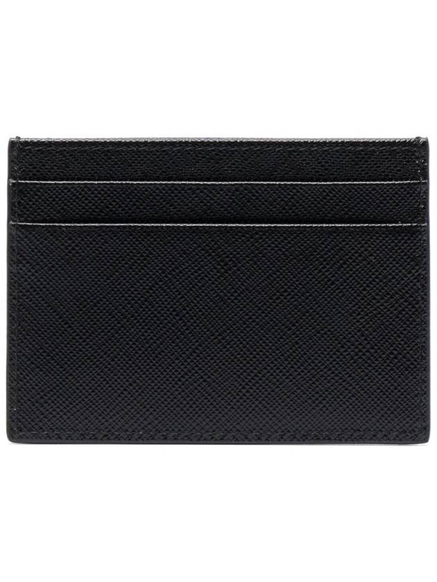 Saffiano Leather Card Holder Black - PRADA - BALAAN 3