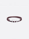 CD Icon Braided Calfskin Leather Bracelet Burgundy Silver Finish Brass B1973HOMLE D074 - DIOR - BALAAN 2