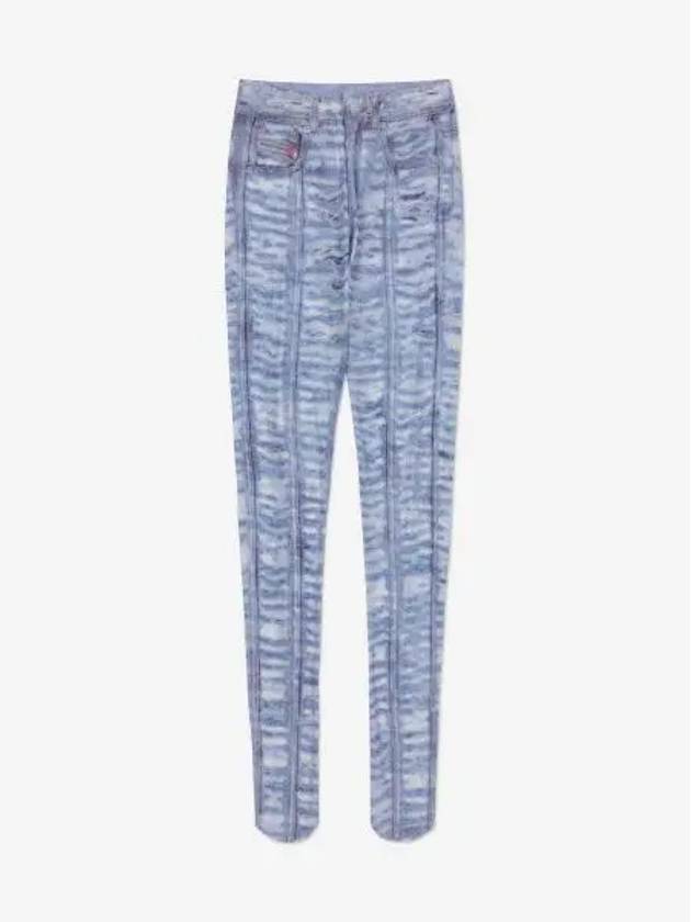 P Cole Leggings Pants Light Blue A103130NHAY01 - DIESEL - BALAAN 1