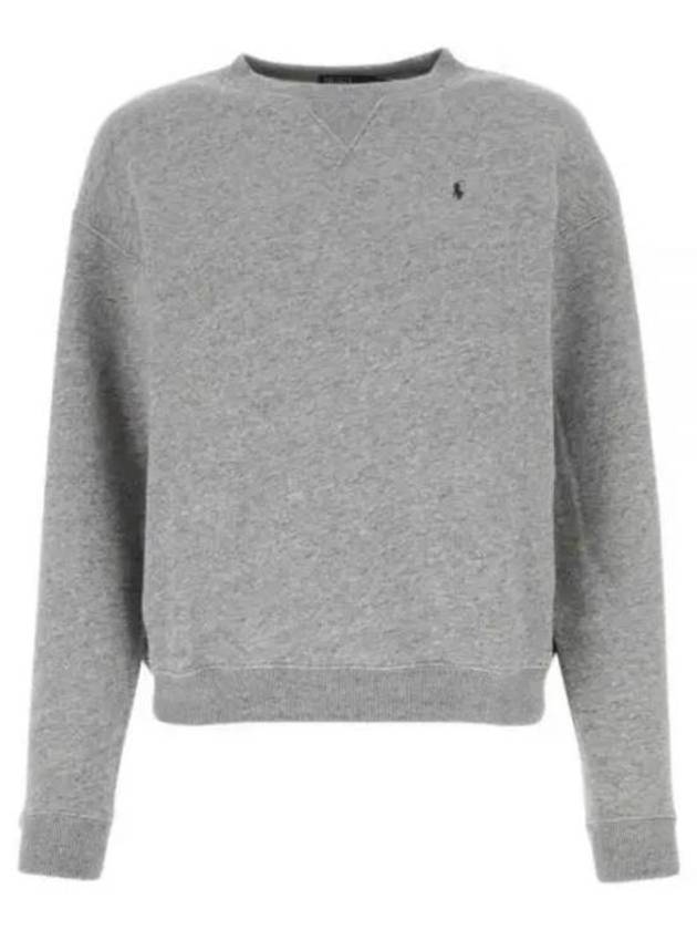 Embroidered Logo Pony Fleece Sweatshirt Grey - POLO RALPH LAUREN - BALAAN 2