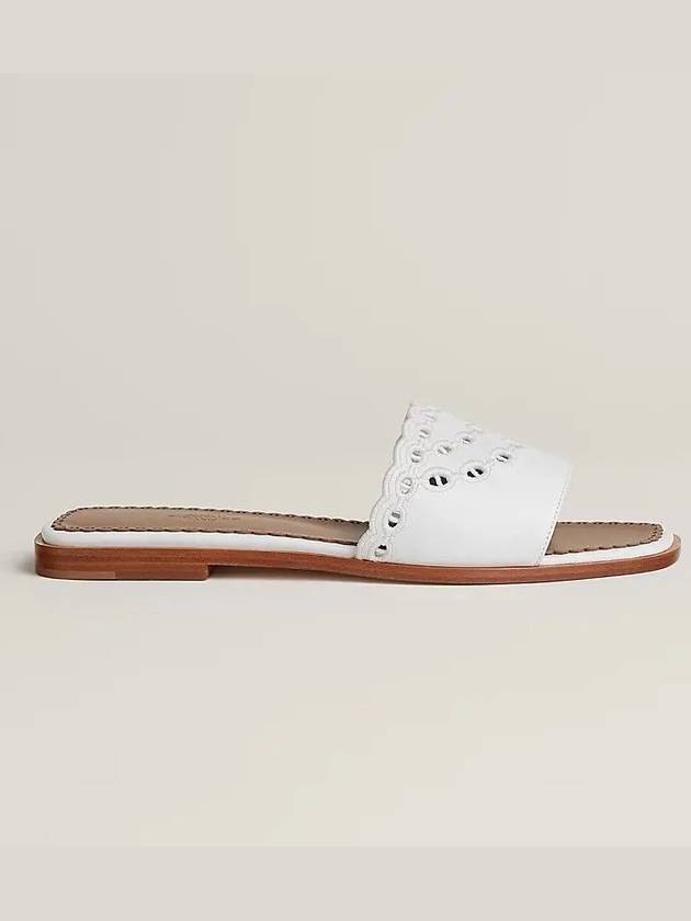 Gael Sandals Slippers White H231291Z - HERMES - BALAAN 2