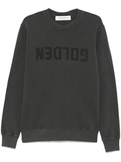 Fleece Reverse Logo Sweatshirt Grey - GOLDEN GOOSE - BALAAN 2