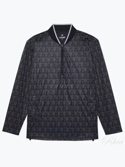 Allover Logo Print Quarter Zipper Jacket Black - G/FORE - BALAAN 2