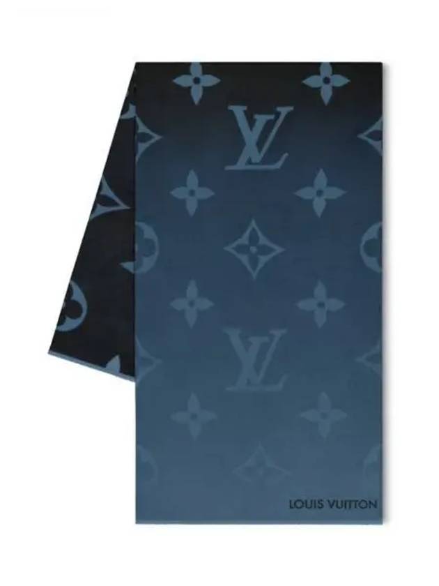 Monogram Gradient Stole Muffler Navy Blue M79378 - LOUIS VUITTON - BALAAN 1