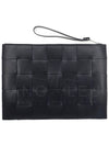 Intrecciato Weaving Strap Clutch Bag Black - BOTTEGA VENETA - BALAAN 2