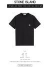 Wappen Logo Patch Pocket Short Sleeve T-Shirt Black - STONE ISLAND - BALAAN 3