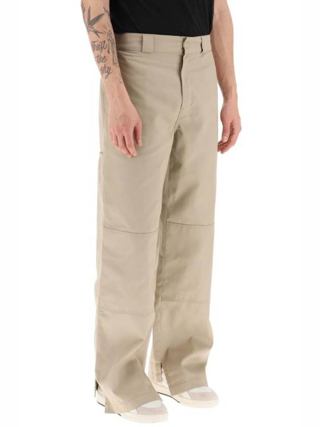 Reversed Waistband Chino Straight Pants Beige - PALM ANGELS - BALAAN 3