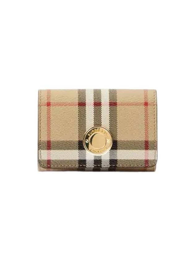 Check Detachable Chain Strap Wallet Archive Beige - BURBERRY - BALAAN 3