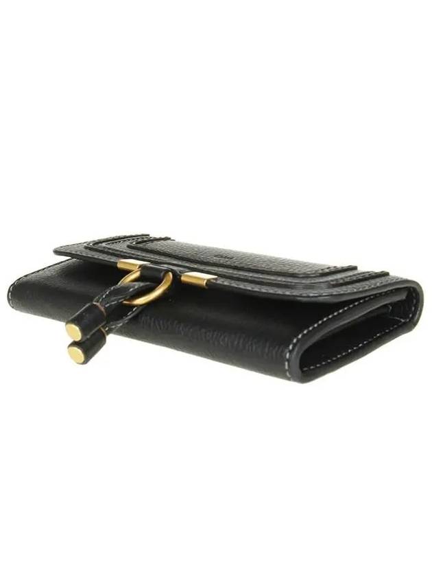 Marcie Grain Calfskin Long Wallet Black - CHLOE - BALAAN 6