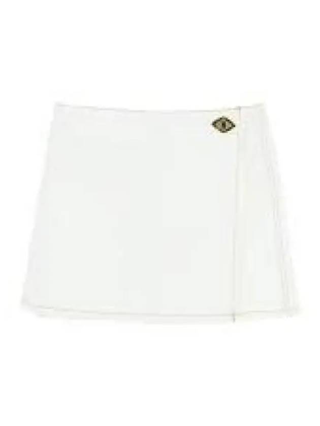 White Denim Mini Skirt Bright J1192151 1128733 - GANNI - BALAAN 1