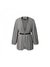 Draped Micro Check Jacket Grey - LOUIS VUITTON - BALAAN 1