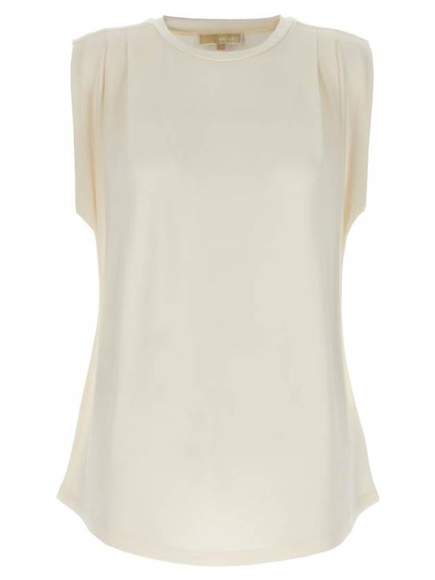 Sleeveless T-Shirt MF351317AW110 White - MICHAEL KORS - BALAAN 1