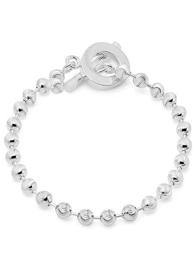 Engraved Pattern Ball Chain Bracelet Silver - GUCCI - BALAAN 2