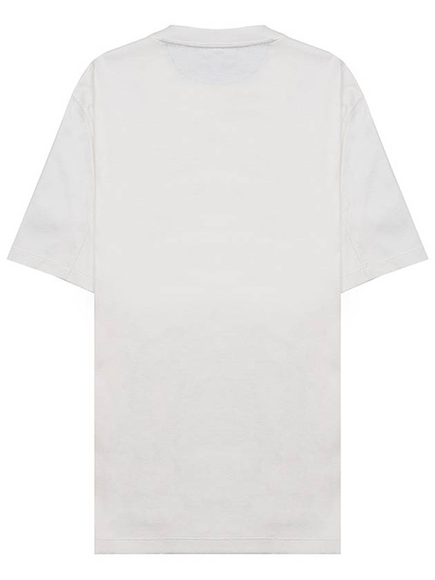 Logo Cotton Short-Sleeved T-Shirt White - BRUNELLO CUCINELLI - BALAAN 3