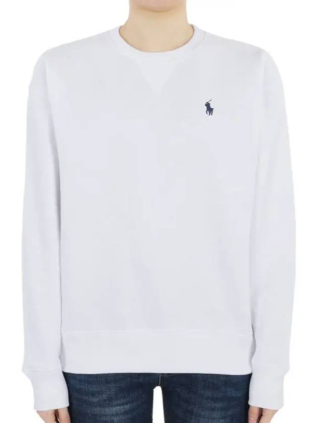 Embroidered Logo Pony Sweatshirt White - POLO RALPH LAUREN - BALAAN 3