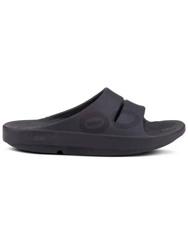 Elegant slide slippers matte black - OOFOS - BALAAN 2