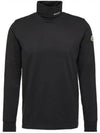 Logo Cotton Jersey Turtleneck Black - MONCLER - BALAAN 2