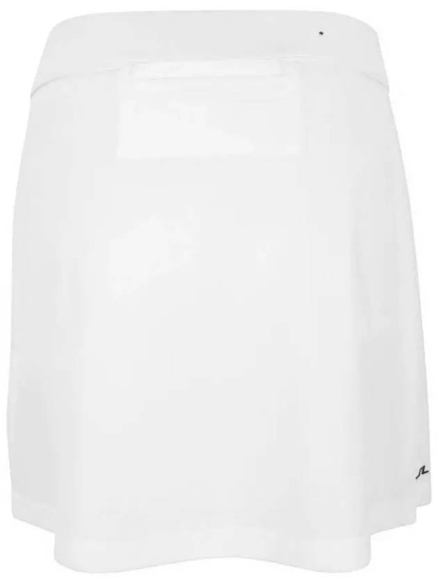 Golfwear Thea Rubber Logo Skirt White - J.LINDEBERG - BALAAN 3