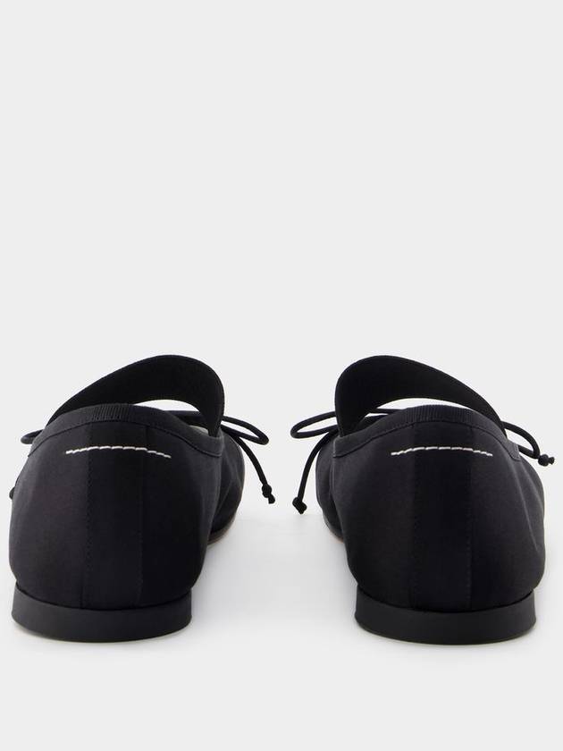 Anatomic Satin Ballerinas Flat Black - MAISON MARGIELA - BALAAN 4