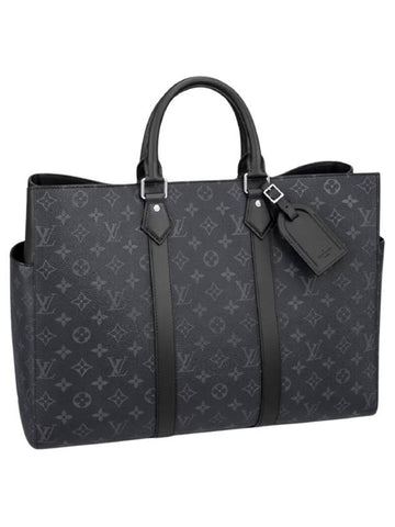 Sac Plat 24H Monogram Eclipse Tote Bag Black - LOUIS VUITTON - BALAAN 1