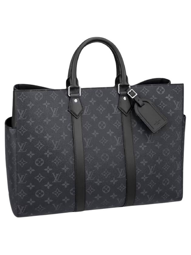 Sac Plat 24H Monogram Eclipse Tote Bag Black - LOUIS VUITTON - BALAAN 1