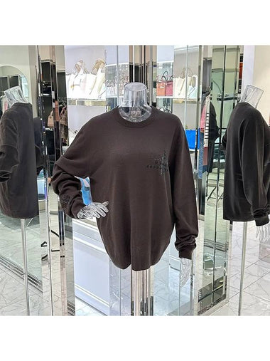 Hermes Tressage Coeur Long Sleeve Knit L Cafe 3HA1166 - LOUIS VUITTON - BALAAN 1