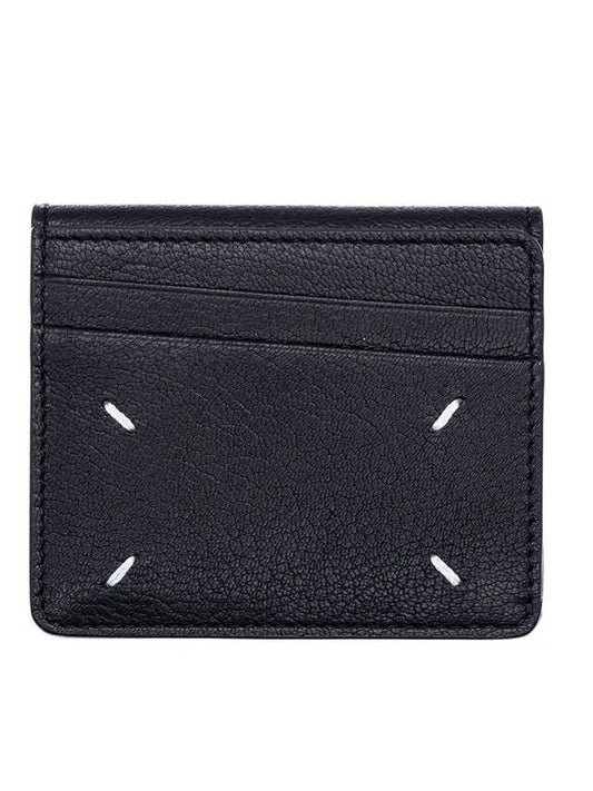 Stitch Flap Card Wallet Black - MAISON MARGIELA - BALAAN 1