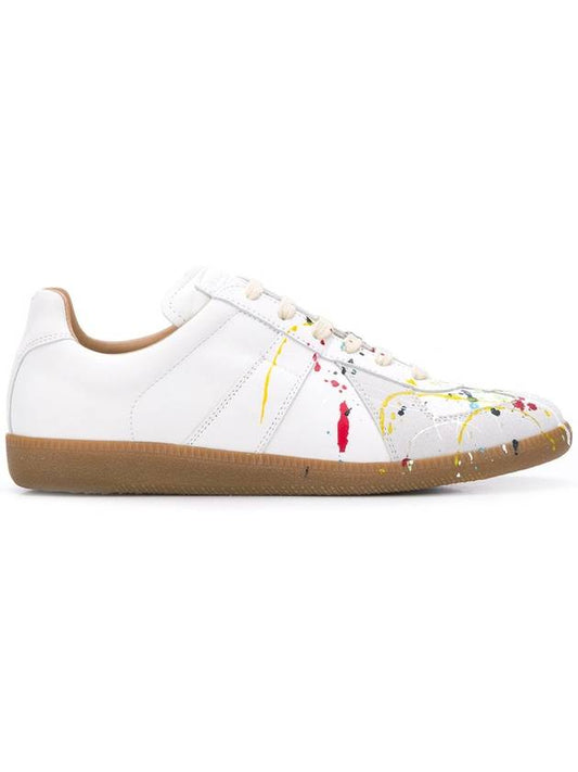 Men's Replica German Army Paint Low Top Sneakers White - MAISON MARGIELA - BALAAN 2