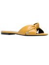 Bianca Flat Sandals Yellow - SAINT LAURENT - BALAAN.