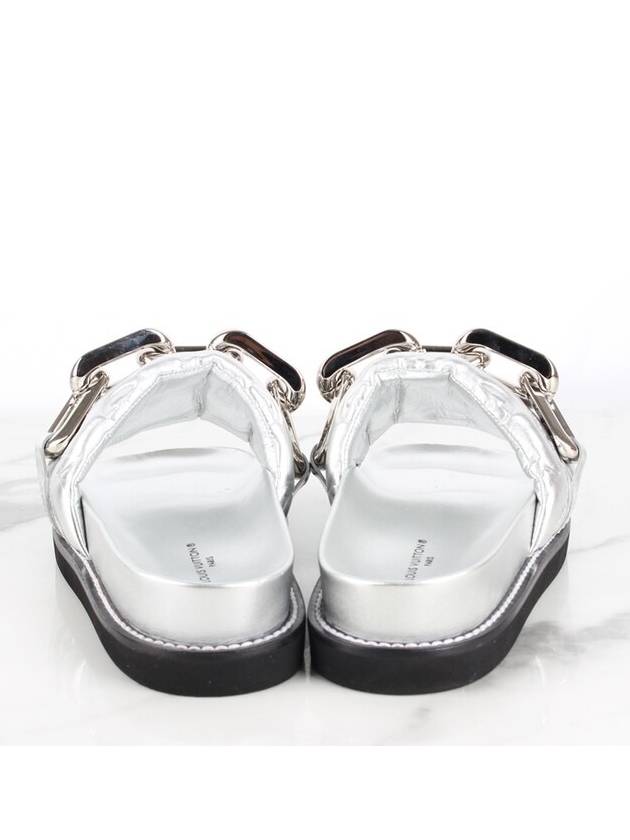 LV Sunset Flat Comfort Mule Silver 36 230 - LOUIS VUITTON - BALAAN 4