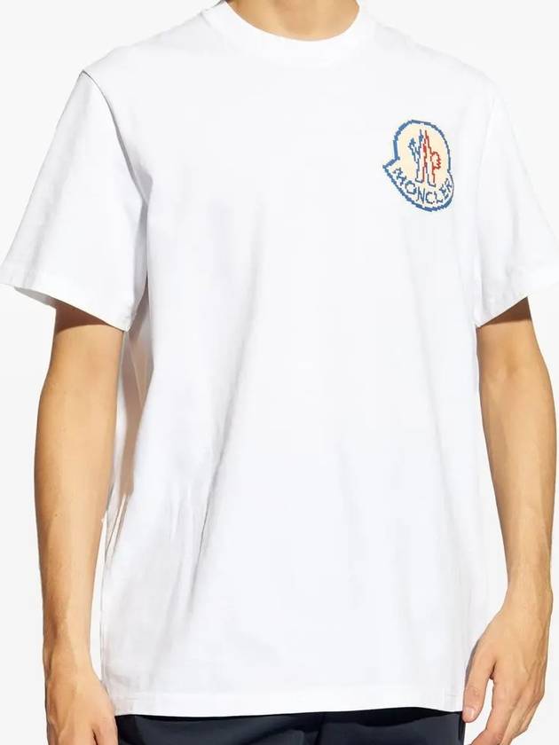 Logo Crew Neck Short Sleeve T-Shirt White - MONCLER - BALAAN 3