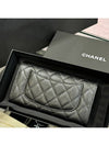 Wallet Classic Caviar Skin Black Silver Long - CHANEL - BALAAN 3