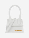 Le Chiquito Moyen Leather Mini Shoulder Bag White - JACQUEMUS - BALAAN 1